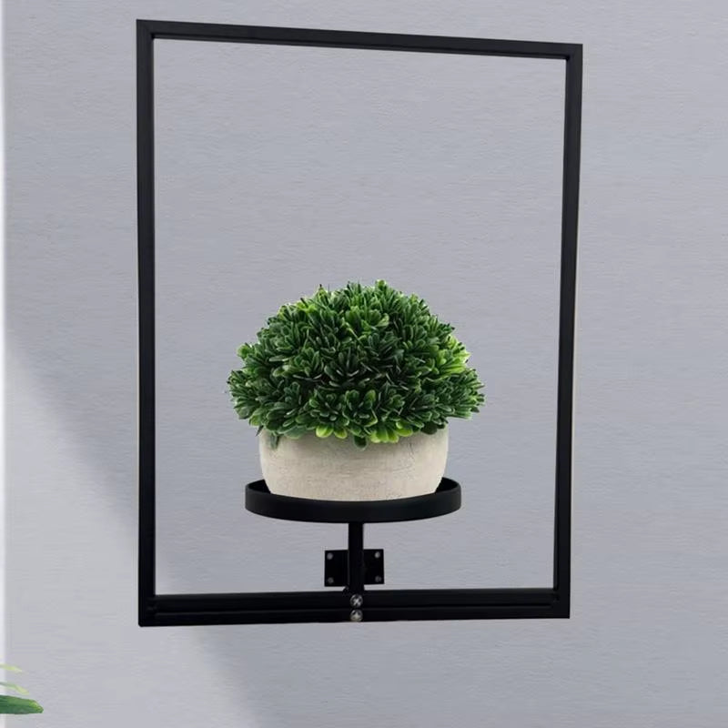 1Pcs Photo Frame Wall Planter Wall Mounted Succulent Planter Stylish Metal Window Plants Holder for Home Decor Display Stands