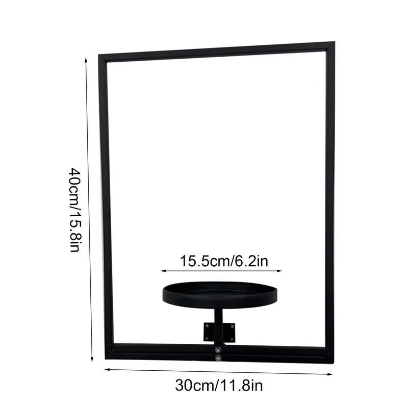 1Pcs Photo Frame Wall Planter Wall Mounted Succulent Planter Stylish Metal Window Plants Holder for Home Decor Display Stands